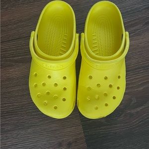 Yellow crocs (worn before)